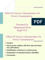 Effect of Airway Characteristics On Power Consummation
