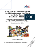 21st Century Literature From The Philippines and The World Activity Sheet Quarter 2 - MELC 2