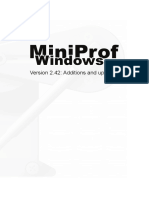 Miniprof: Version 2.42: Additions and Updates