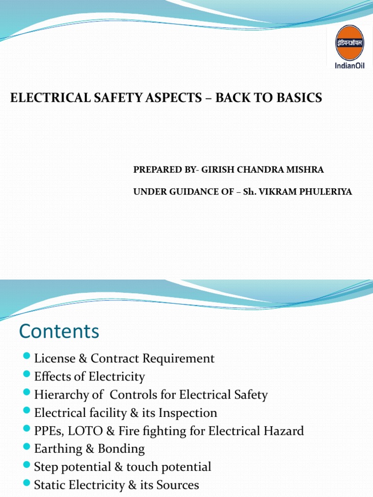 Electrical Safety Fundamentals and Practices | PDF | Electricity ...