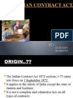 The Indian Contract Act, 1872: BY: - Alok Ravi 2K10MKT02