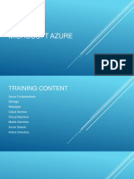 Azure Fundamentals Training Content