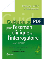 Guide de Poche Pour L'examen Clinique Et L'interrogatoire