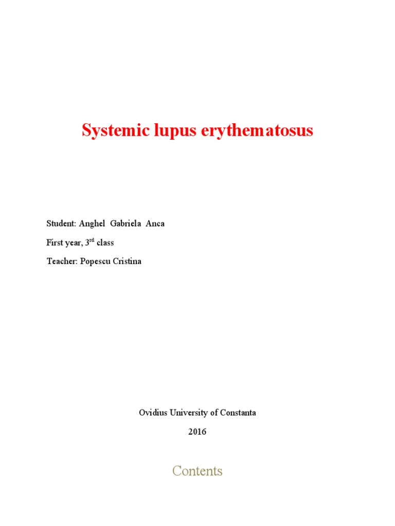 Systemic Lupus Erythematosus | PDF | Autoimmune Disease | Arthritis