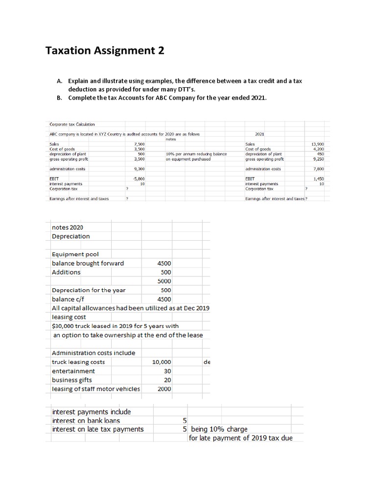 Taxation Assignment 2 3 | PDF
