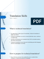 Translation Skills: Week 8, Chapter 8