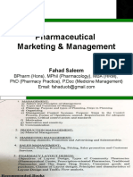 Pharmaceutical Marketing & Management: Fahad Saleem
