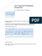 Bagaimana Cara Unprotect Worksheet Excel Yang Di Password