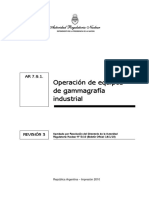 Norma AR 7 9 1 Operación de Equipos de Gammagrafía Industrial Revisión 3