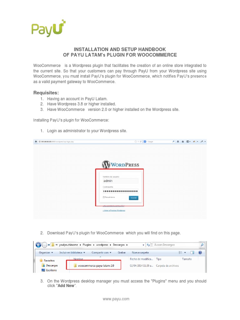 PayU Latam Plugin Setup for WooCommerce | PDF | Word Press | System ...