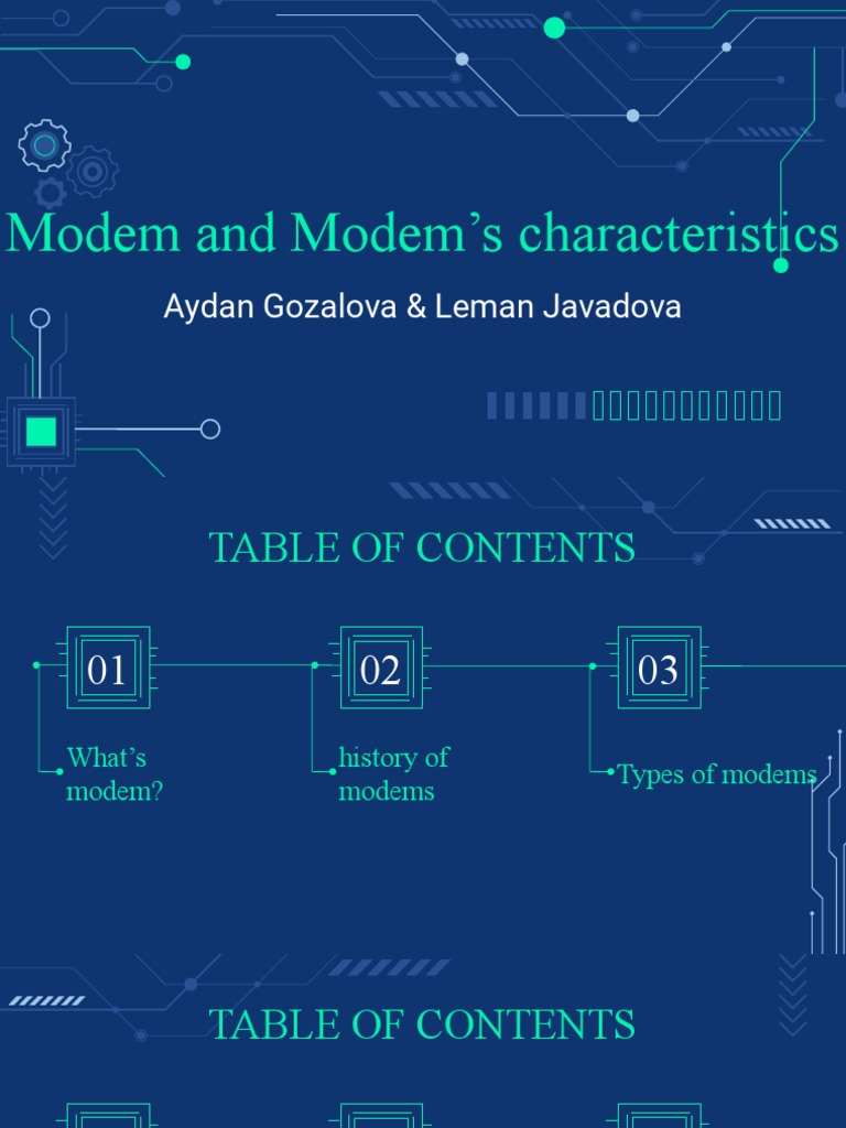 Modem and Its Characteristics PDF Modem Telephone