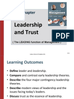 Leadership and Trust: (The LEADING Function of Management)