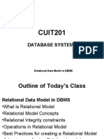 CUIT201 Relational Data Model in DBMS
