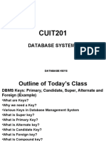 Lecture 6 - DBMS Keys Primary, Candidate, Super, Alternate and Foreign