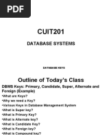 Lecture 6 - DBMS Keys Primary, Candidate, Super, Alternate and Foreign