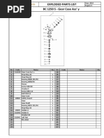 BC 1250 S - Gear Case Ass' y Exploded Parts List