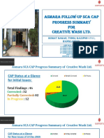 Asmara Follow-Up SCA CAP Progress Summary of Creative Wash Ltd.