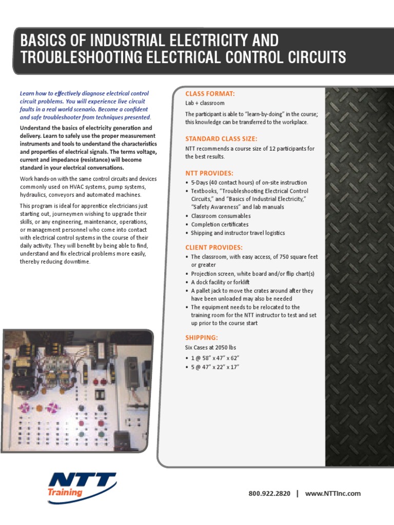 Basics of Industrial Electricity and Troubleshooting Electrical Control ...