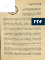 Iordan, I., Filologia si lingvistica la Academia Romana, SCL,1966, An 17, Nr.5, p.513-518