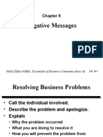 Negative Messages: Mary Ellen Guffey, Essentials of Business Communication, 6e