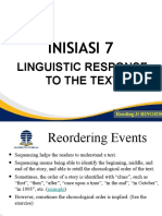 Inisiasi 7: Linguistic Response To The Text
