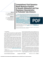 Computational Fluid Dynamics Based Numerical Analysis of Acoustic Attenuation and Flow