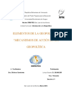 Elementos de La Geopolítica” “Mecanismos de Acción en La Geopolítica