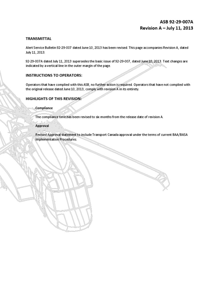 Transmittal ASB 9229007A Revision A July 11, 2013 PDF Electrical Connector