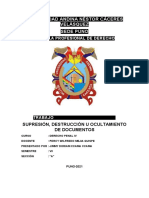 Supresión, Destrucción U Ocultamiento de Documentos - Monografia 2021