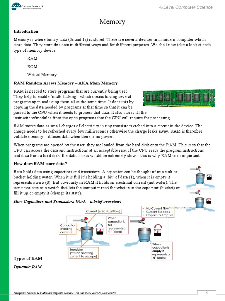 1.1.5 Primary Memory and Storage - Workbook | PDF | Computer Data ...