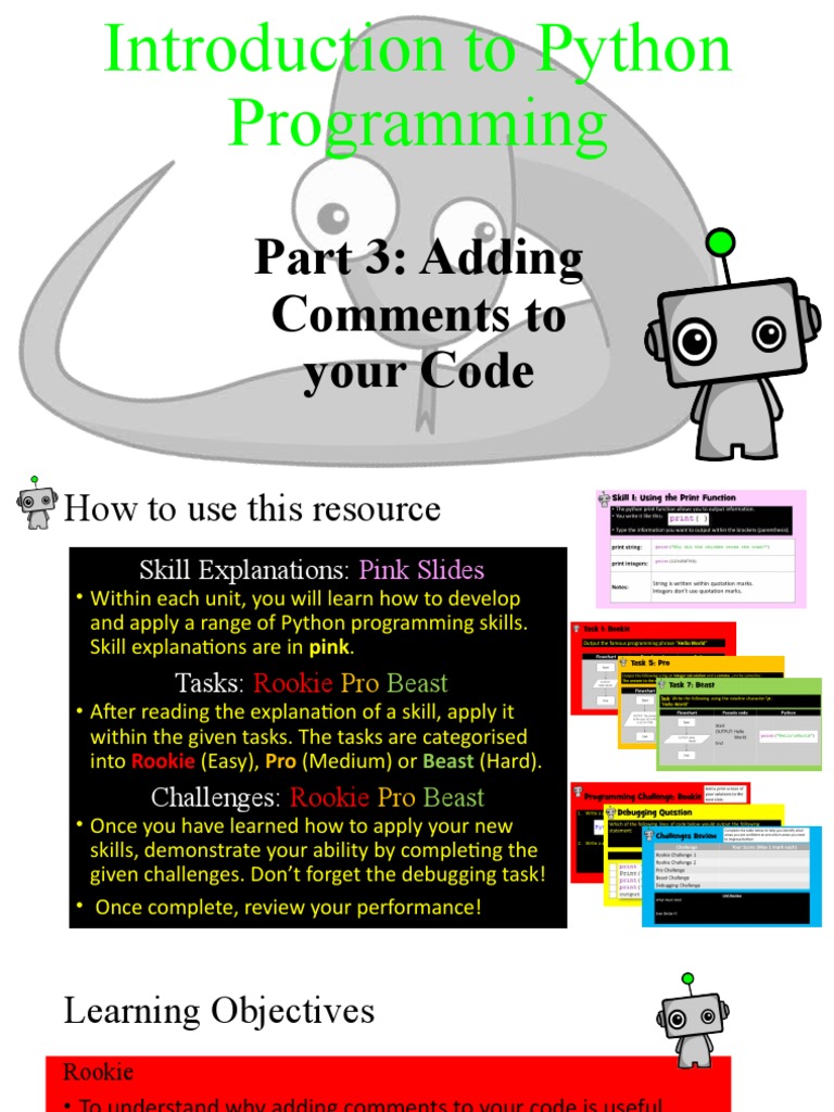 Adding comments to Python code | PDF | Python (Programming Language ...