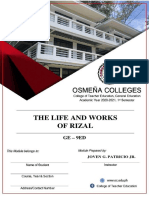 GE 9ED The Life and Works of Rizal Midterm