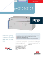 Kilomux-2100/2104: Modular Integrating Access Multiplexer For Data, Voice, Fax and LAN