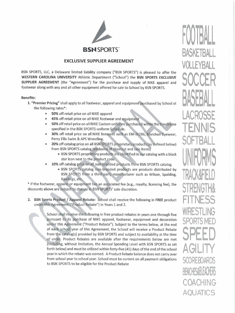 BSN Nike Contract PDF