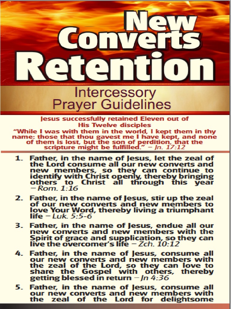 New Convert's Retention Intercessory Prayer | PDF