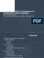 List-Based Monadic Computations For Dynamically Typed Languages