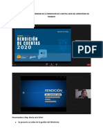 Punto Importantes Webinar de La Rendicion de Cuentas 2020 Del Ministerio de Trabajo
