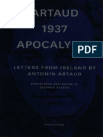 Artaud 1937 Apocalypse Letters From Ireland by Antonin Artaud Stephen Barber
