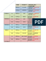 Riya New Time Table