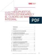 M4U28 - Los Presupuestos Costes Estándares y El Cuadro de Mando Integral..