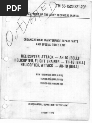 Ah 1g Parts List And Special Tools Pdf Empennage Transmission Mechanics