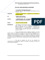 Carta para Presentar Calendario de Avance