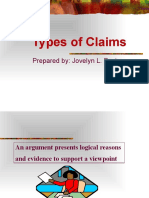 Types of Claims: Prepared By: Jovelyn L. Espino