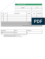 Expense Claim Form: Claimant's Name Department Date