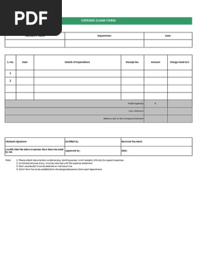 Expense Claim Form
