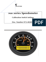 900 Series Speedometer Calibration Switch Settings