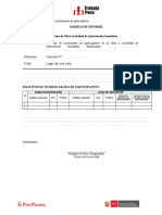 ANEXO N° 11. INFORME DE MOVIMIENTO DE PARTICIPANTES