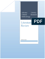 Literature Review: Advance Literary-Cultural Research Methodology