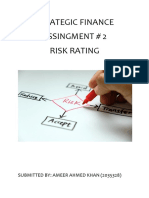 Strategic Finance Assingment # 2 Risk Rating: Submitted By: Ameer Ahmed Khan (2035328)