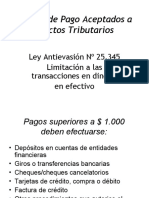 Medios de Pago Aceptados a Efectos Tributarios